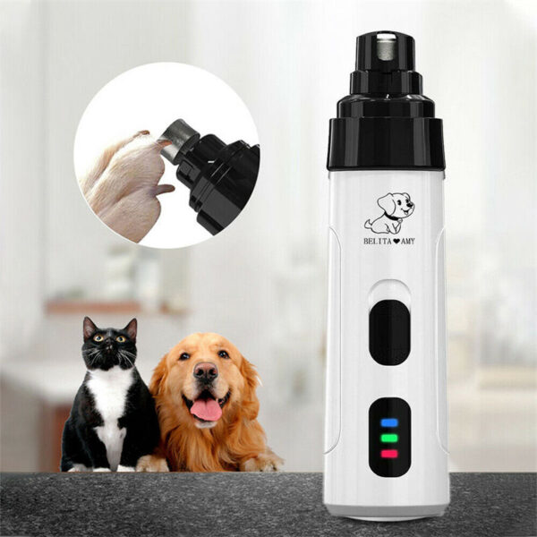 Pet Dog Cat Nail Paws Grinder Trimmer Tool Grooming Care Clipper Electric Kit - Image 2