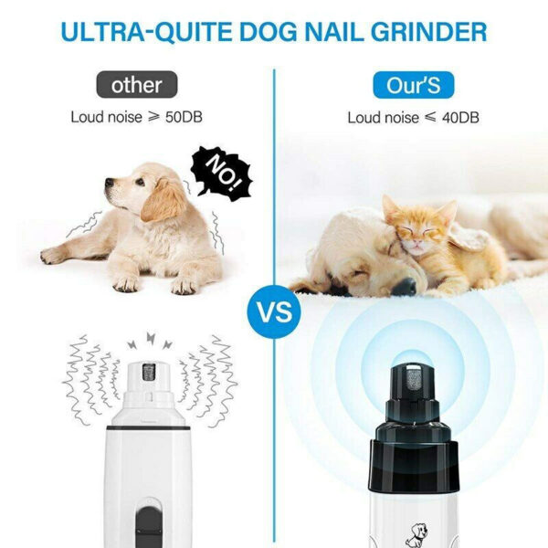 Pet Dog Cat Nail Paws Grinder Trimmer Tool Grooming Care Clipper Electric Kit - Image 3