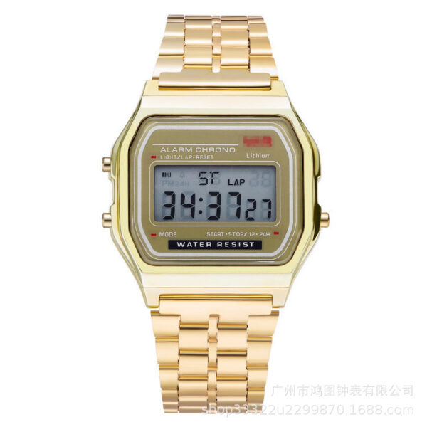 LED Electronic Watch WR F91W Steel Belt A159 Harajuku Style Fashion Watch Multi-function Electronic Watch - Image 8