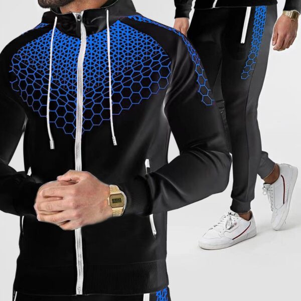 New European And American Hooded Sportswear Men's Jacket Casual Trousers Suit - Image 13