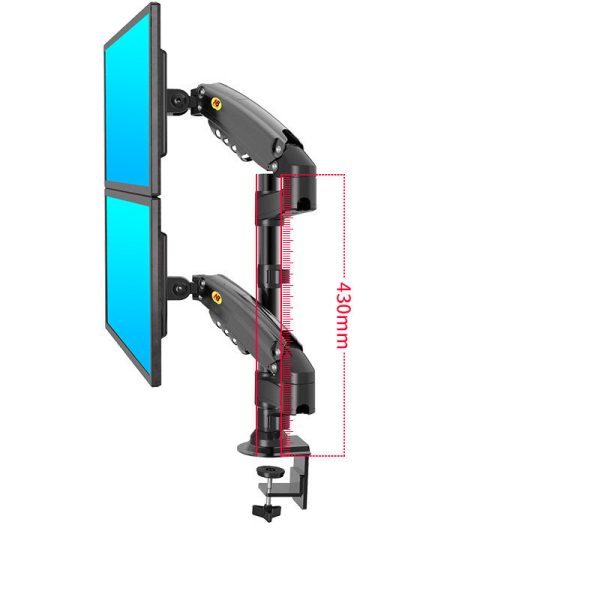 F80 Dual Screen Telescopic Rotating Lifting Monitor Stand - Image 6