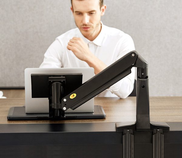 F80 Dual Screen Telescopic Rotating Lifting Monitor Stand - Image 8