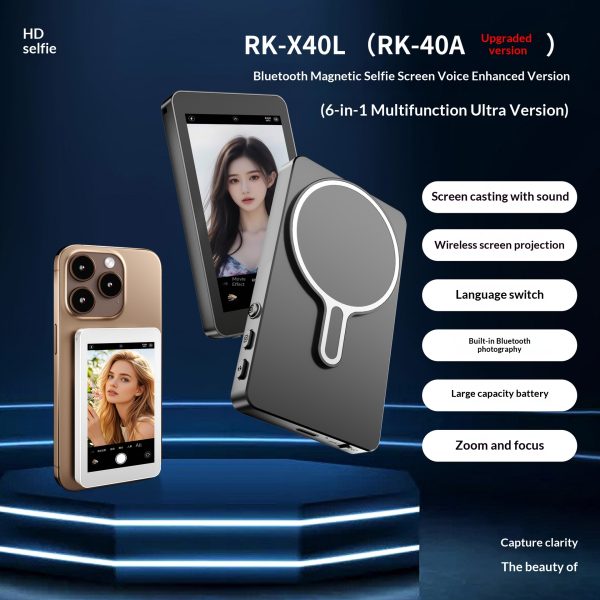 Magnetic Suction Display Screen Mirroring for Phone Selfies - Image 2