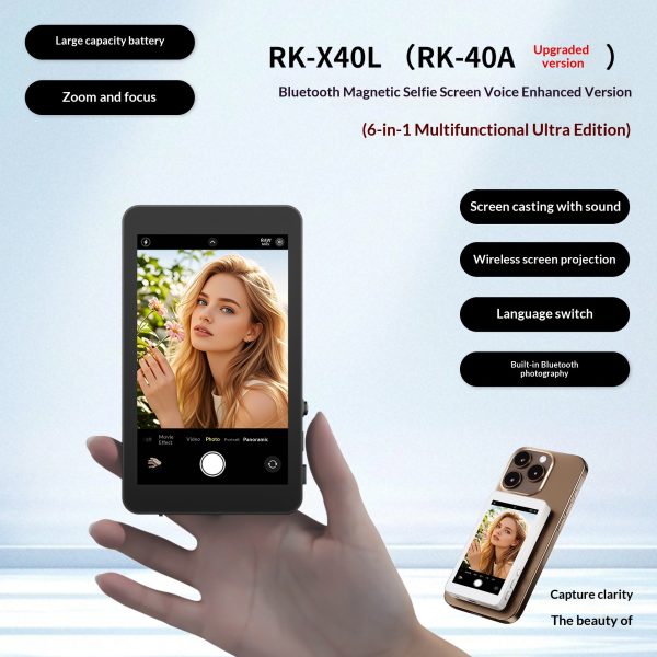 Magnetic Suction Display Screen Mirroring for Phone Selfies - Image 3