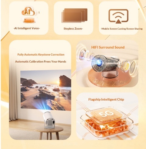 HY300 Mini Smart Home Projector - Image 5