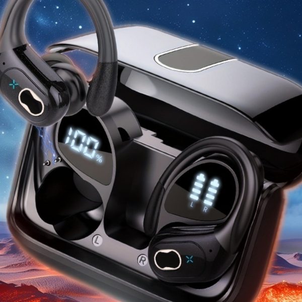 Long-Lasting Wireless Earbuds with Digital Display