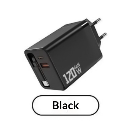 120W GaN Fast Charger With Built-in Retractable Cable - Image 9